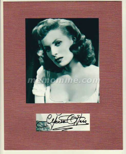 O'Hara Maureen HOLLYWOOD LEGEND Original Hand Signed 8x10 Display - Click Image to Close